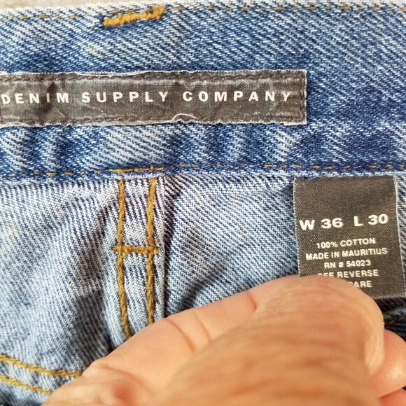 Denim Supply Co jeans men's 36x30 Slim tapered blue denim pants NEW - Picture 12 of 12